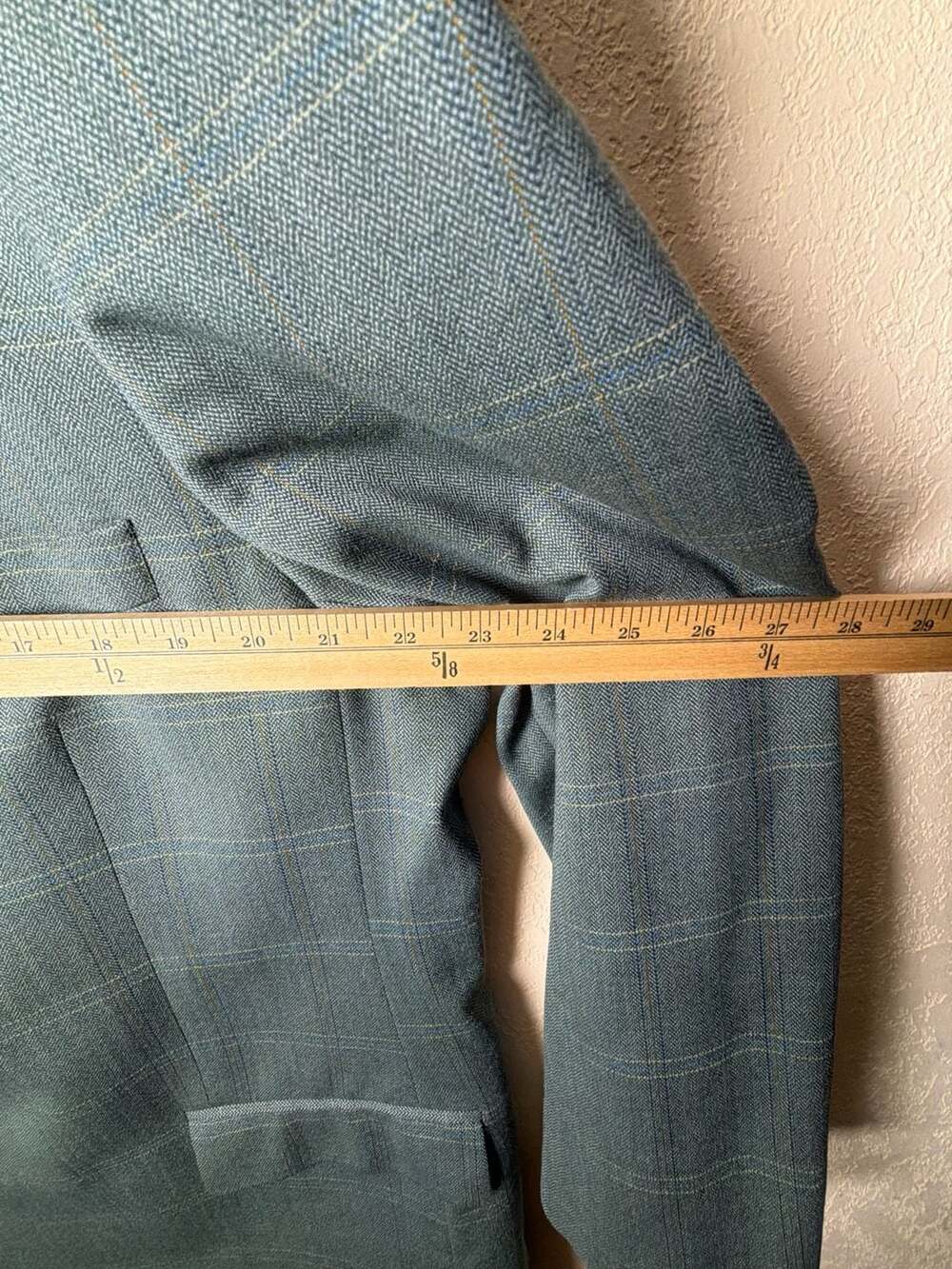 Brooks Brothers Herringbone Windowpane Suit Jacket Blazer 48L 100% Wool - Picture 6 of 15